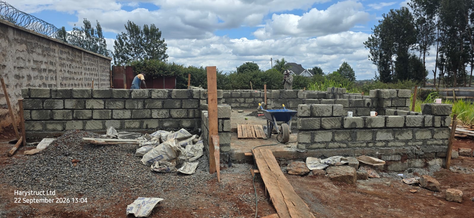 Harystruct masonry wall construction